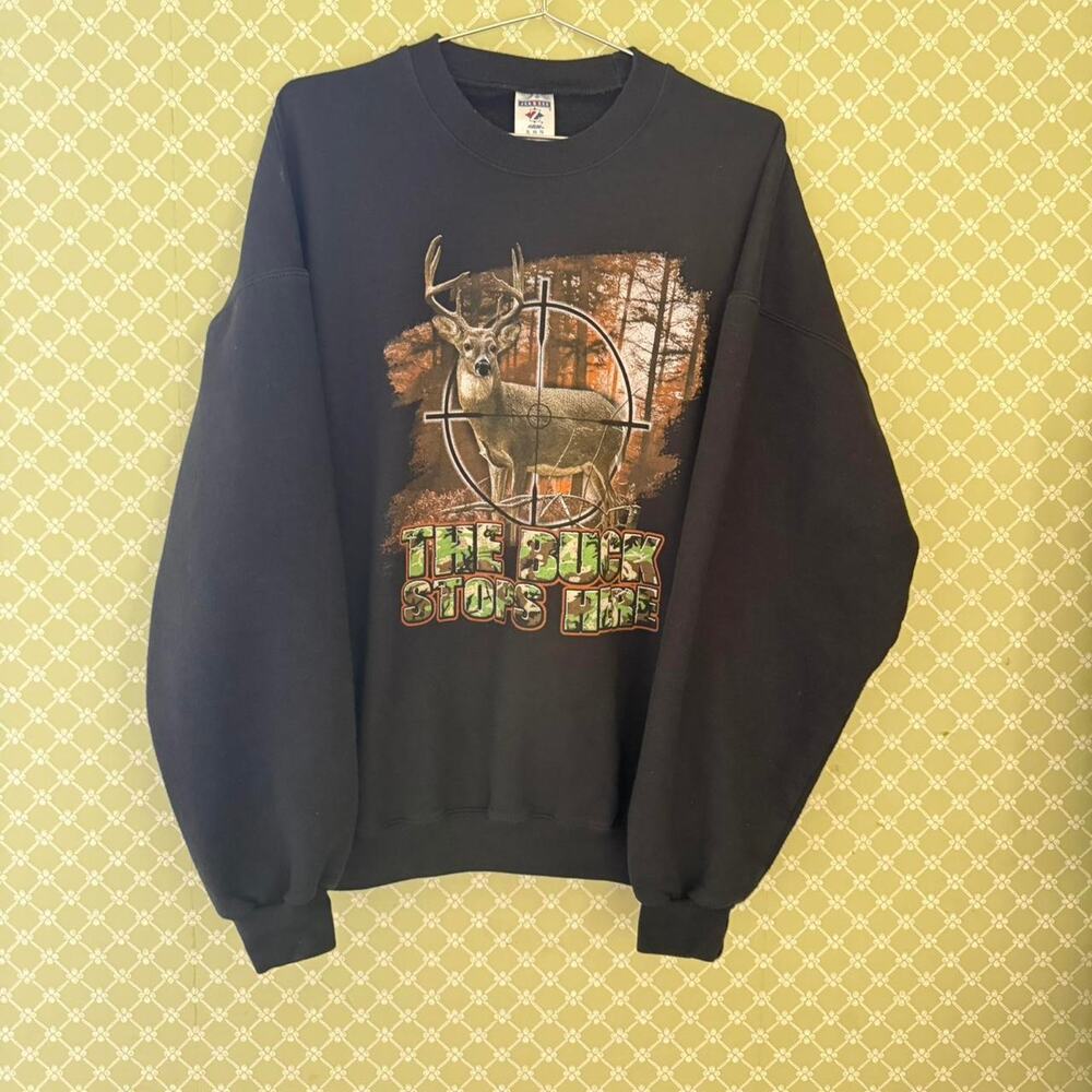 Vintage 2000s black hunting graphic